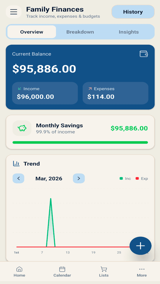 Finance Tracking screenshot 1