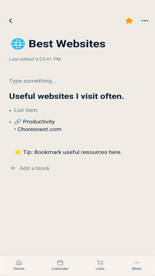 Notes & Journals screenshot