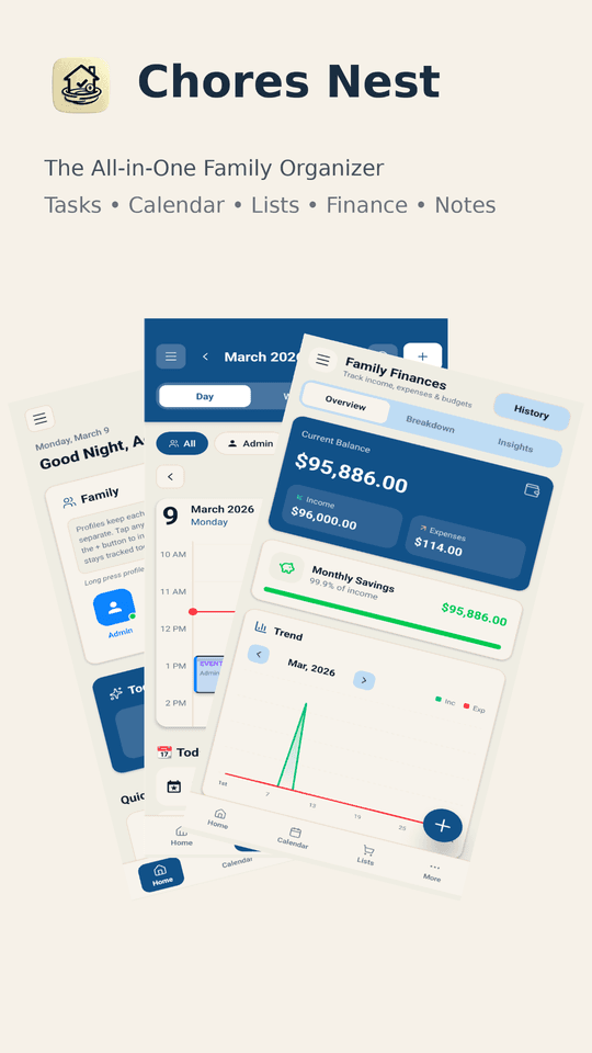 Family Chores app overview